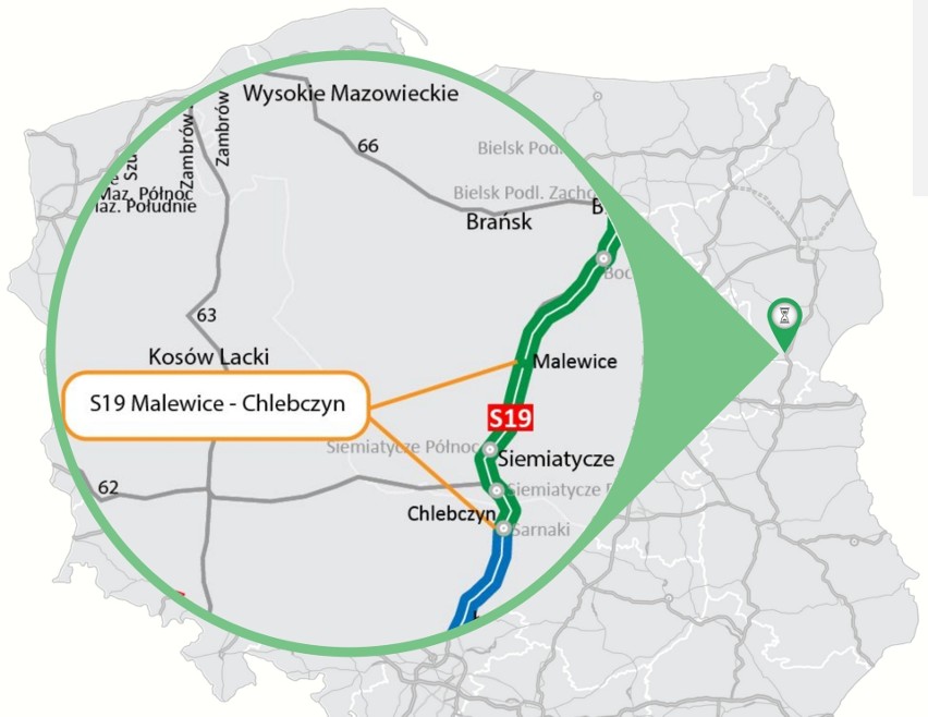 Przyszła S19, stanowiąca najważniejszą część...