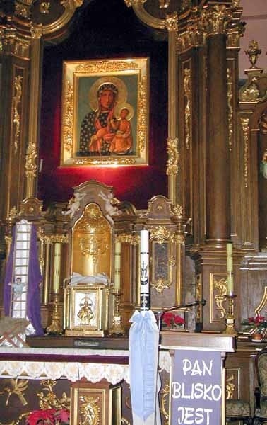 Jedna z kopii jasnogórskiego obrazu (na zdjęciu) znajduje się w kościele OO. Franciszkanów - Reformatów w Przemyślu.