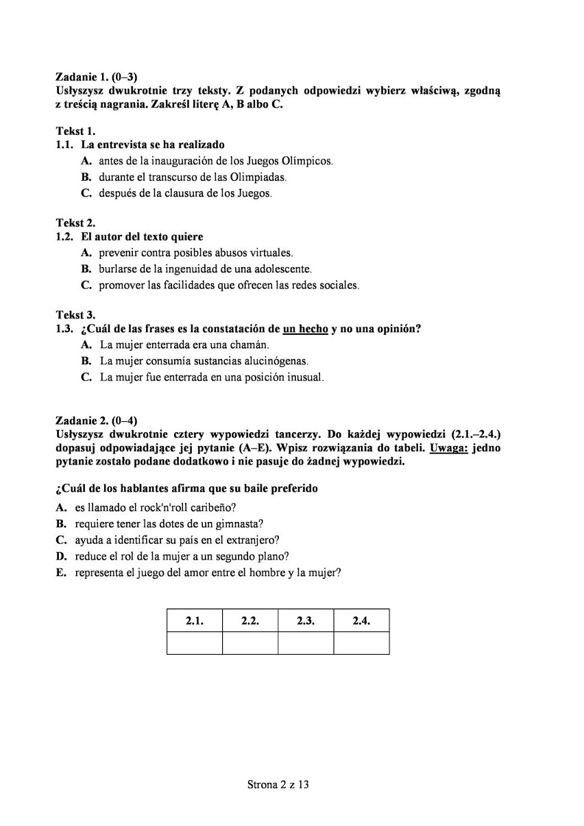 Matura 2015. Rozwiąż maturę z języka hiszpańskiego (poziom rozszerzony) [TEST, ODPOWIEDZI,NAGRANIA] 