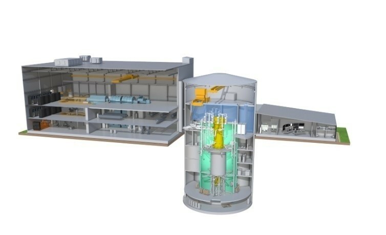 Schemat małej elektrowni jądrowej BWRX-300