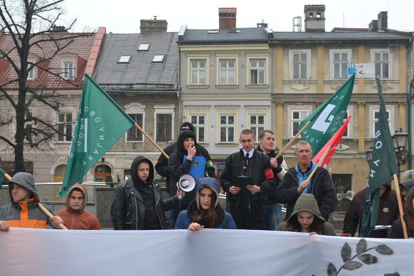 Manifestacja antyimigracyjna w Bielsku-Białej