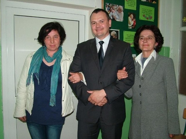 Była i obecna sołtys Sitna z burmistrzem Grzegorzem Nowosielskim