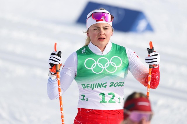 12.02.2022 chiny, beijing, pekin, xxiv zimowe igrzyska olimpijskie, pekin 2022,biegi narciarskie kobiet, bieg druzynowy, 4  x 5 km, sztafetanz monika skinder, fot. andrzej banas / polska press