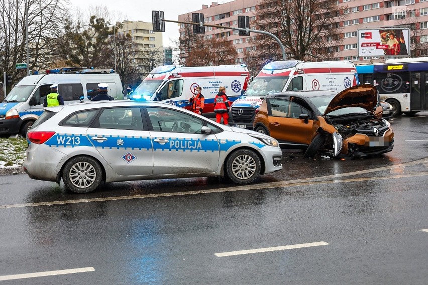 Wypadek na ulicy 26 Kwietnia w Szczecinie.