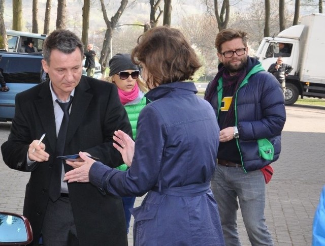 Na planie był Robert Więckiewicz, odtwórca roli prokuratora Szackiego.