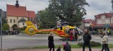 Interwencja LPR w Niepołomicach. Śmigłowiec lądował przy rondzie w centrum miasta. Wezwano go do nagłego zachorowania