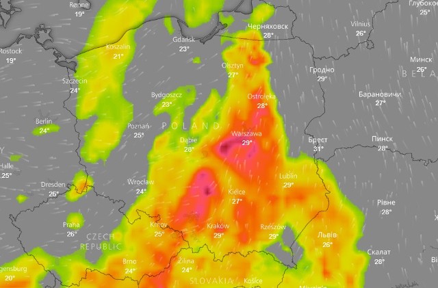 MAPA BURZOWA, PIĄTEK GODZ. 14