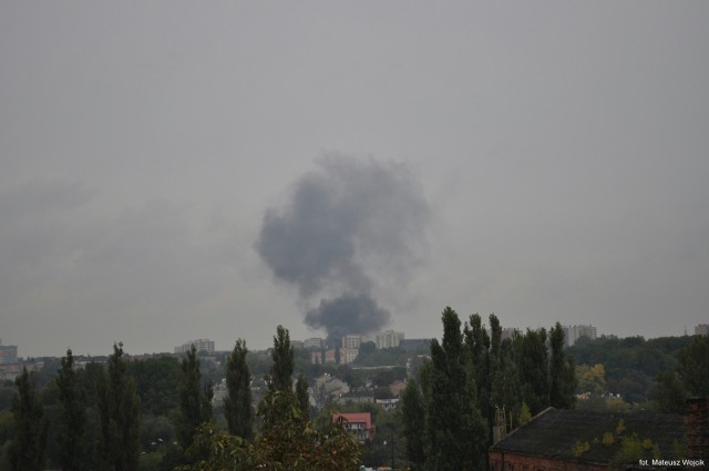 Pożar wiaty śmietnikowej przy ul. Dulęby