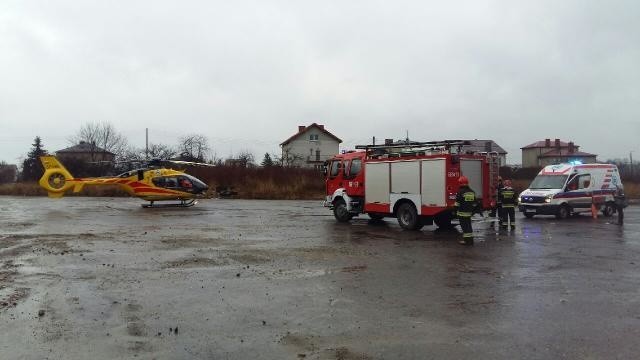 Wypadek w Łazach. Pociąg potrącił robotników