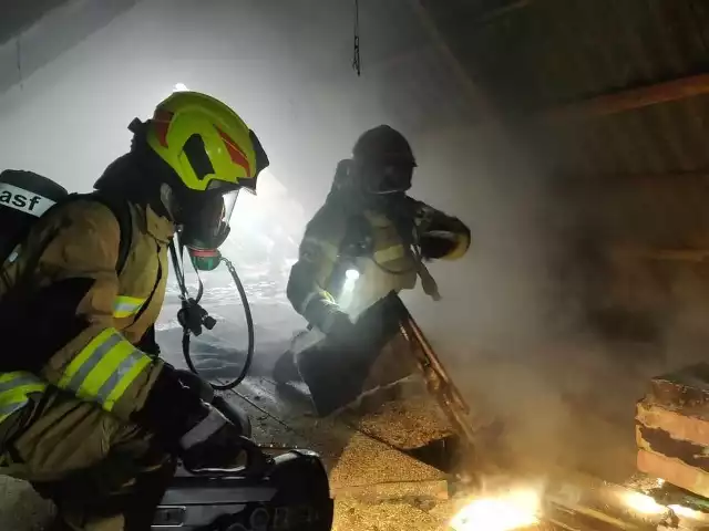 Dziewięć zastępów straży pożarnej gasili pożar drewnianego domu w Woli Łagowskiej w powiecie kieleckim.