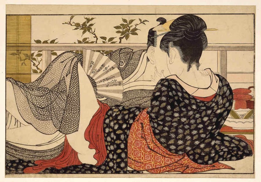 "Kochankowie na piętrze herbaciarni", Kitagawa Utamaro