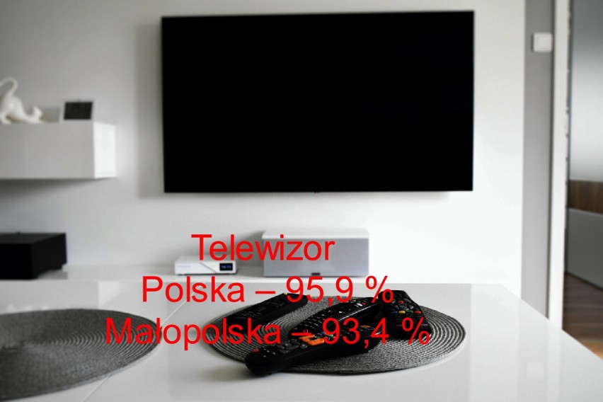 Telewizor 
Polska – 95,9 %
Małopolska – 93,4 %