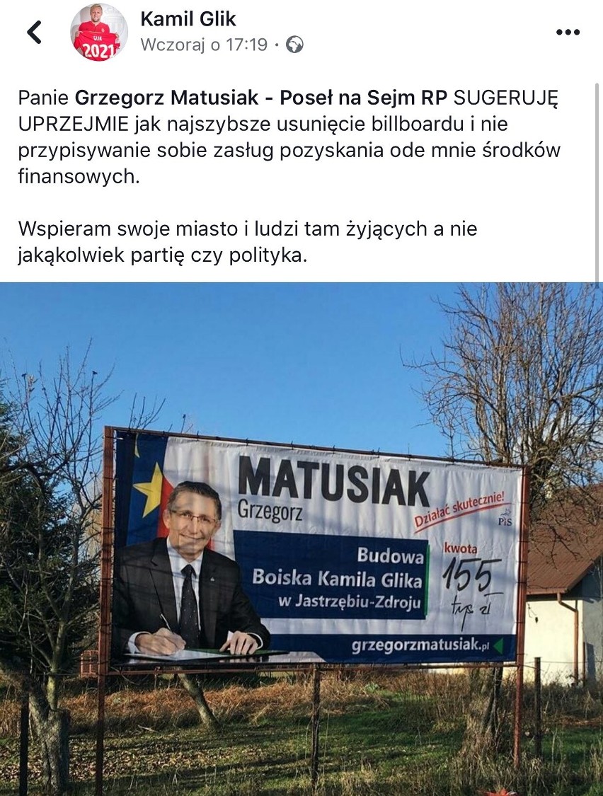 Poseł PiS przypisuje sobie budowę boiska w Jastrzębiu? Jest...