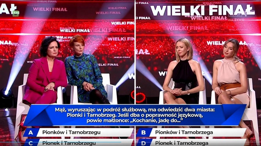 Tarnobrzeg "pomógł" wygrać dziennikarce Jolancie Fajkowskiej i aktorce Agnieszce Kunikowskiej w finale „Wielkiego Testu o Języku Polskim”