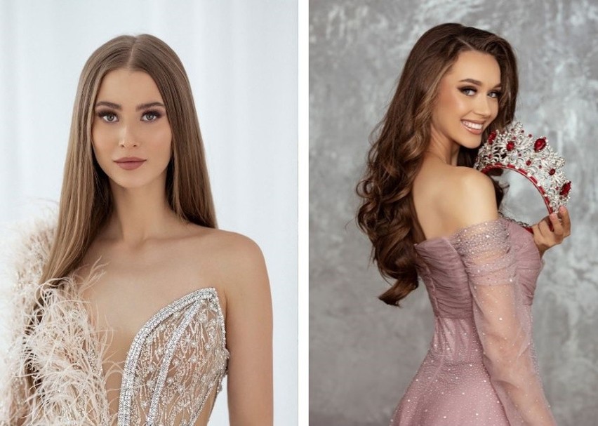 Po lewej Agata Wdowiak - Miss Polski 2021 przekazała swój...
