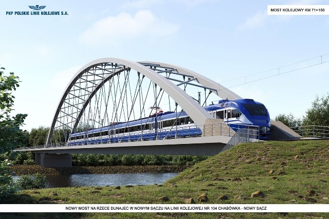 Tak ma wyglądać nowy most kolejowy na Dunajcu, który powstanie w ramach inwestycji