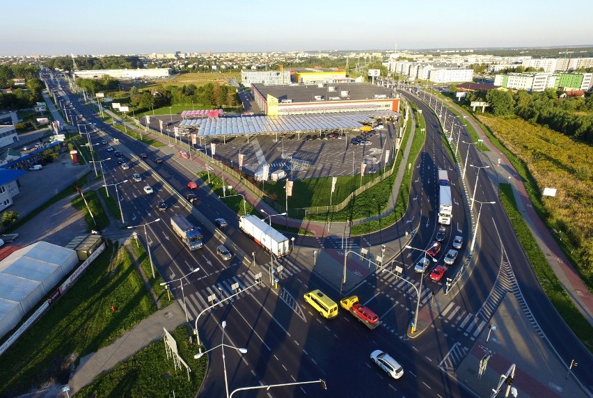 Skrzyżowanie al. Kraśnickiej i ul. Jana Pawła II