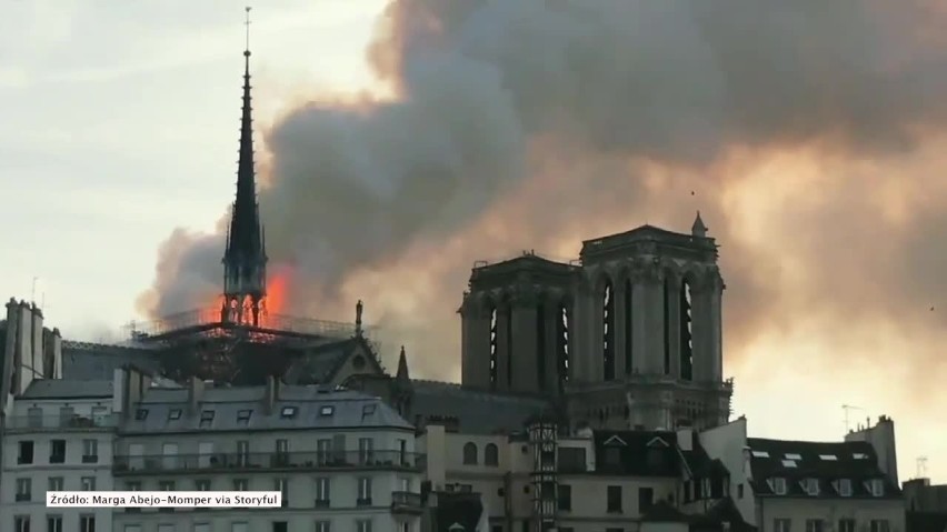 Wielki pożar katedry Notre Dame w Paryżu. Płonie jeden z symboli stolicy Francji NA ŻYWO