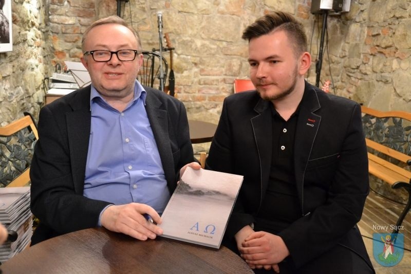 Janusz Michalik i Adrian Maraś podczas promocji wspólnej...