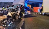 Śmiertelny wypadek na A4 pod Bolesławcem na Dolnym Śląsku. Bus uderzył w piaskarkę