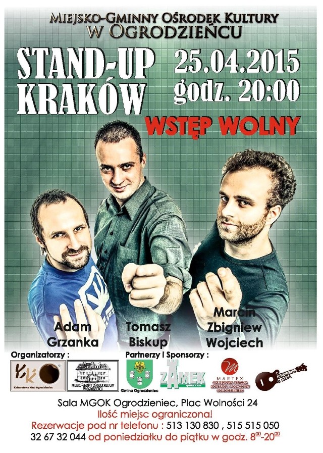 Stand-Up Kraków w Ogrodzieńcu. Wstęp bezpłatny