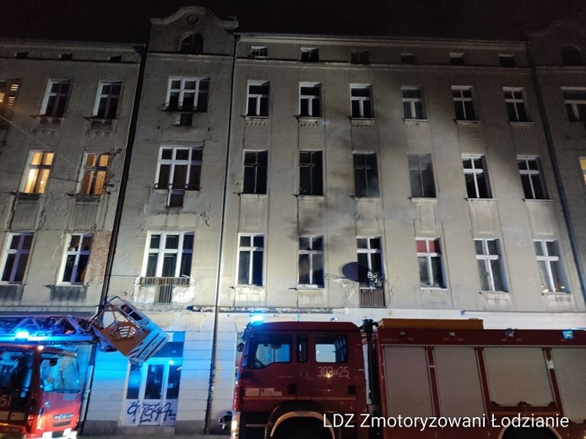 Pożar w kamienicy przy ulicy Żeromskiego 44 w Łodzi - 28...