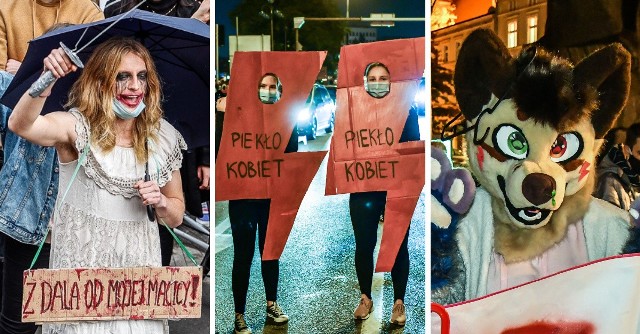 Najciekawsze kostiumy na demonstracjach. Strajk Kobiet 2020