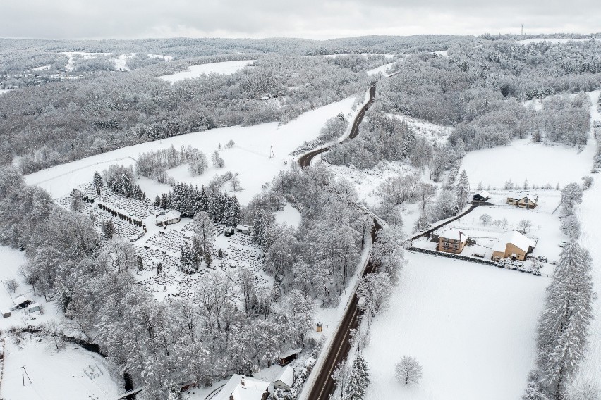 Śnieżny krajobraz w Krzywczy k. Przemyśla, 21 bm. Minionej...