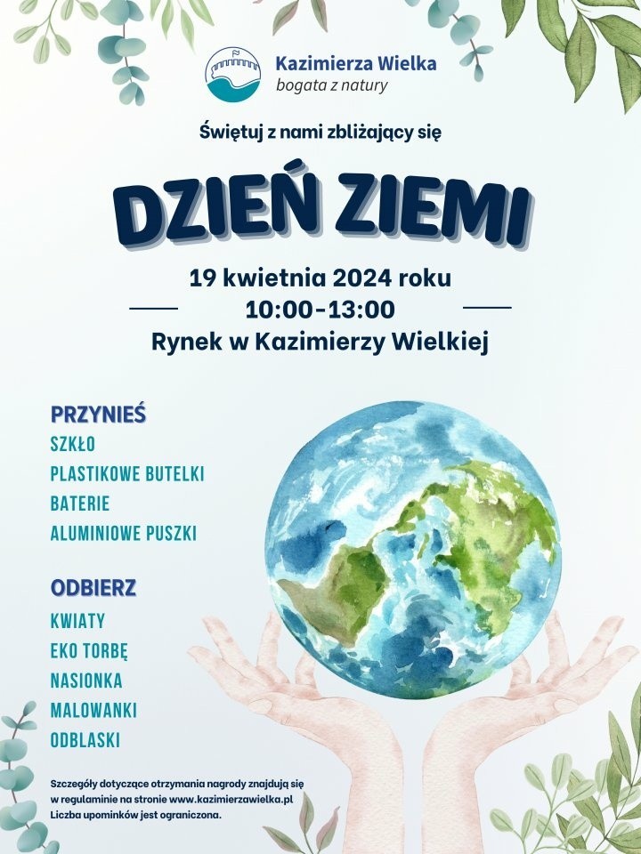 Dzień Ziemi w Kazimierzy Wielkiej. Na mieszkańców gminy czekają ekologiczne upominki. Sprawdź szczegóły 