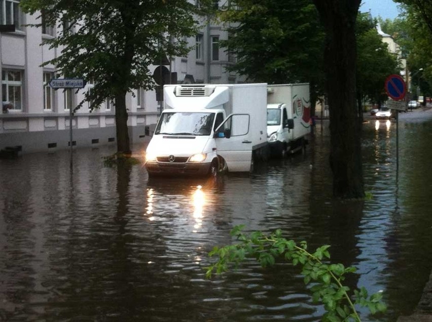 Po burzy w Koszalinie. Ul.Drzymały.