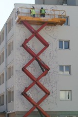 Mural już zdobi centrum Kielc