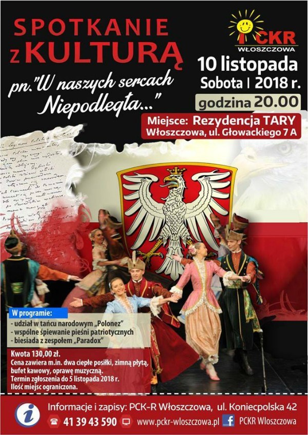 Spotkanie na 100-lecie niepodległości z polonezem, śpiewaniem i biesiadą