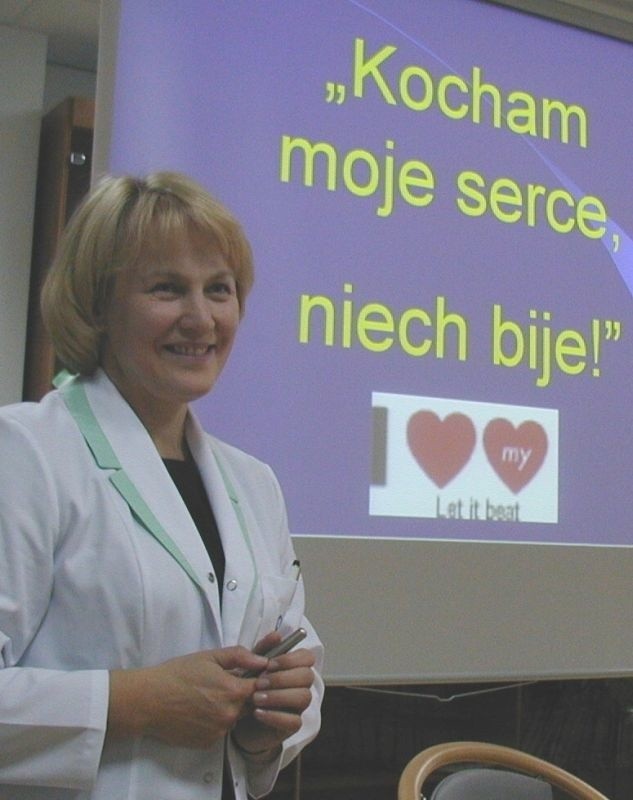 Profesor doktor habilitowany Marianna Janion, nie tylko leczy, ale też dużo czasu poświęca profilaktyce schorzeń kardiologicznych.