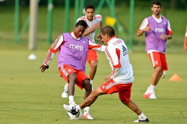 Piłkarze Benfiki podczas treningu