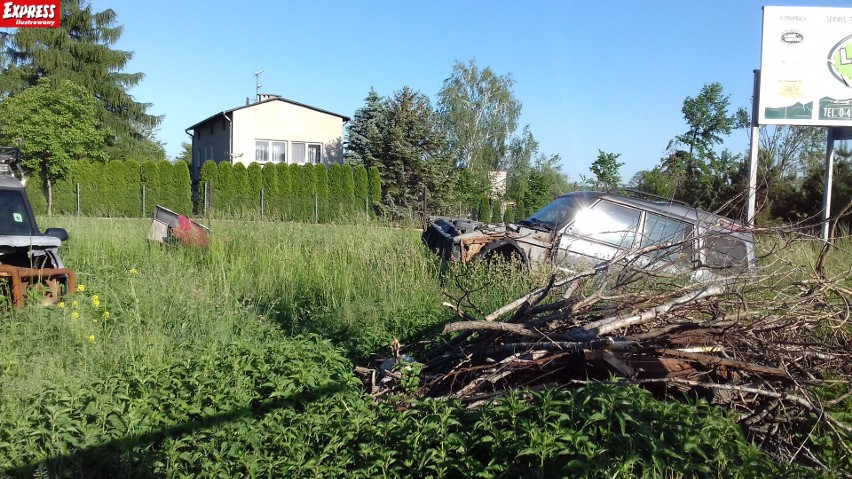 Wraki pod Łodzią: odjechało BMW z kolekcji, przyjechały dwa land rovery, a złomowisko zarosło… [zdjęcia, FILM]