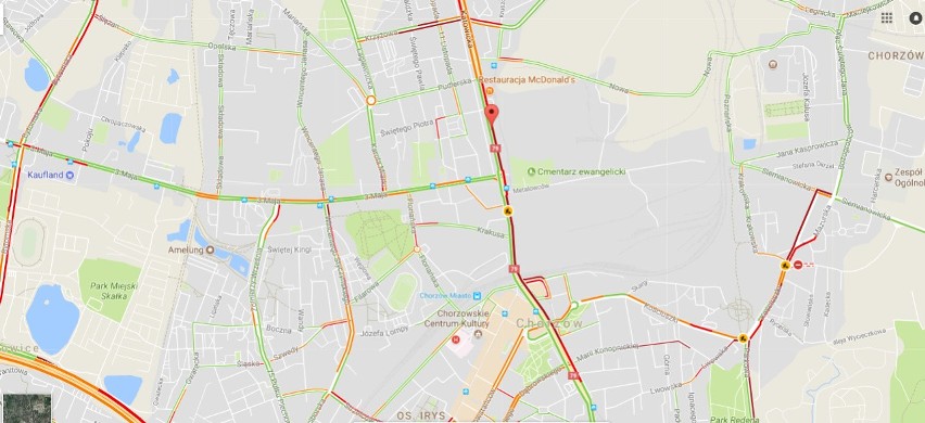 Chorzów: Korki na DK 79. Powód? Remont nawierzchni