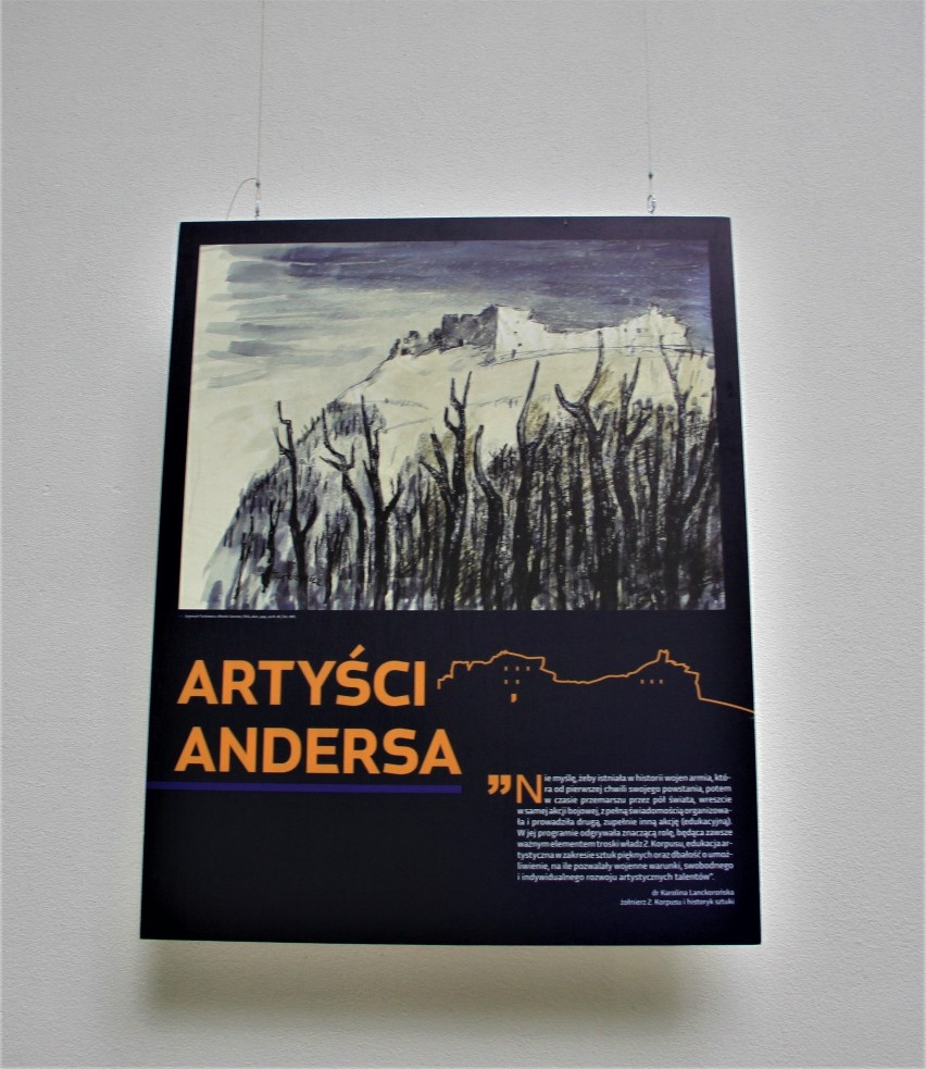 Nowy Sącz. Anna Maria Anders otwarła wystawę poświęconą artystom - żołnierzom walczącym w armii gen. W. Andersa. Zobacz zdjęcia