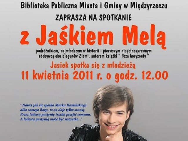 Na spotkanie z Janem Melą zapraszają pracownicy biblioteki publicznej.