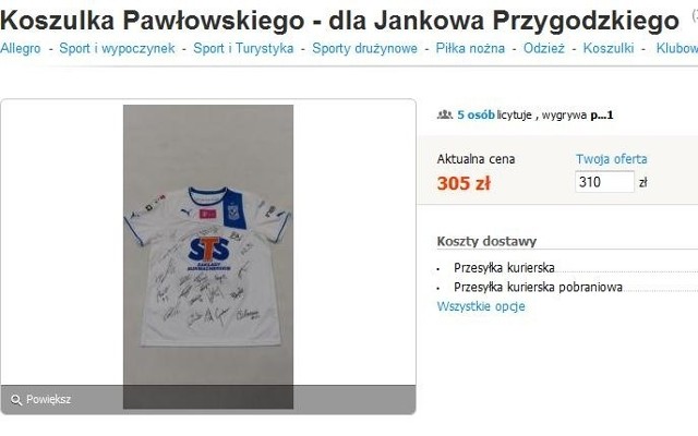 Koszulka Pawłowskiego dla Jankowa Przygodzkiego
