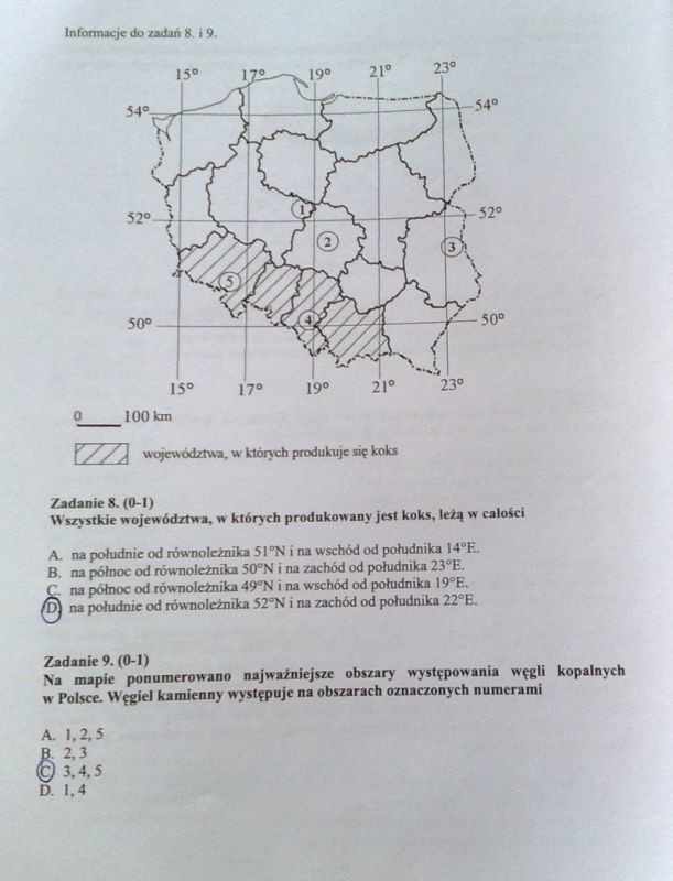 Egzamin gimnazjalny 2010. Testy matematyczno-przyrodnicze - odpowiedzi (arkusze)