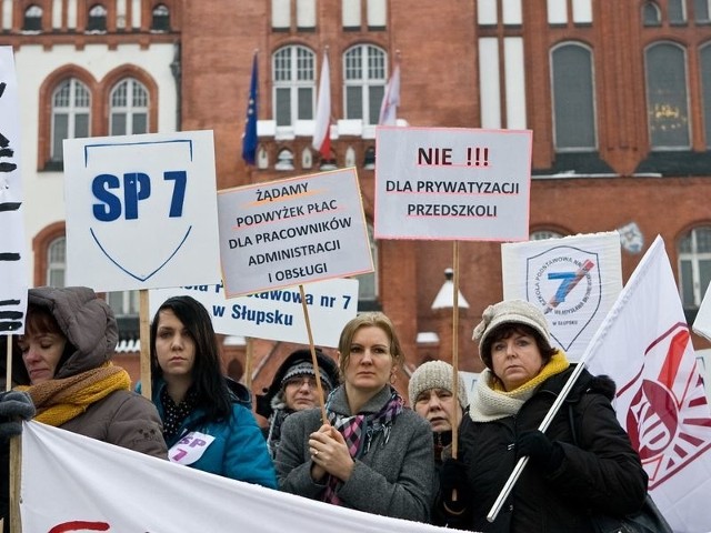 Demonstracja w obronie SP 7 sprzed kilku miesięcy.