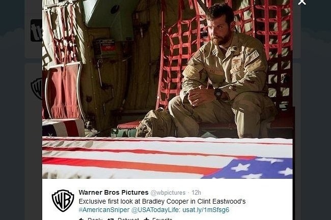 Bradley Cooper na planie "American Sniper" (fot. screen z...