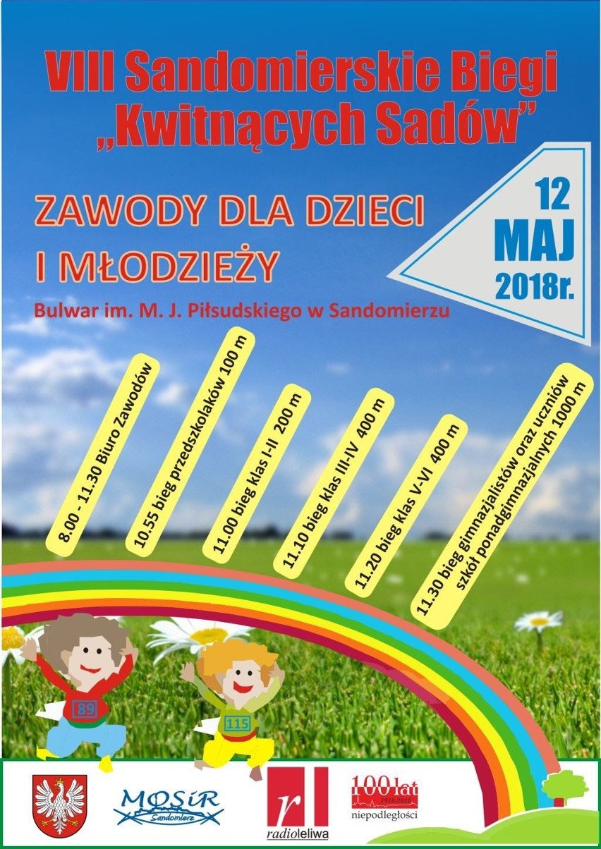 W najbliższą sobotę i niedzielę w Sandomierzu odbędzie się VIII edycji "Sandomierskich Biegów Kwitnących Sadów",