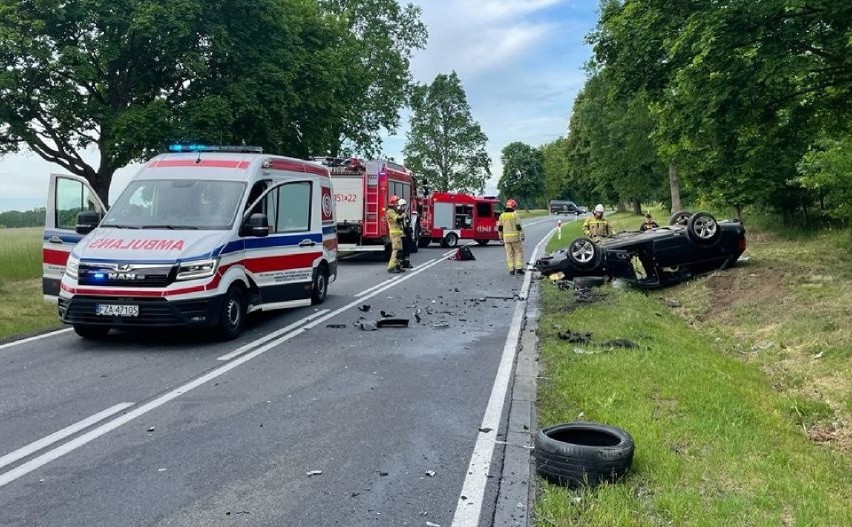 Poważny wypadek na dk12. Niestety doszło tam do czołowego...