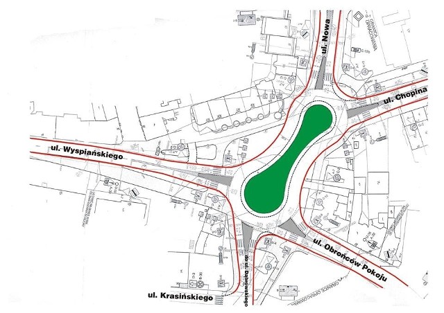 Tak będzie wyglądało rondo w Gubinie po przebudowie, więc nie będzie to klasyczny okrąg.