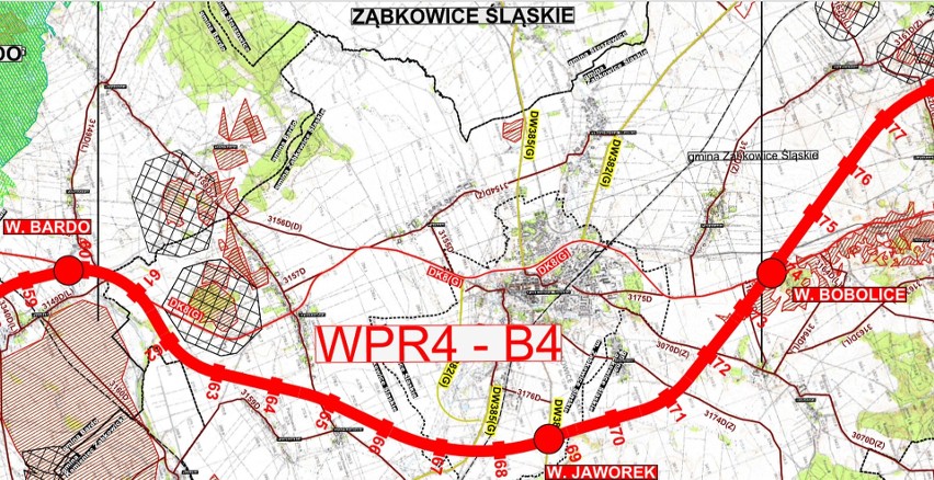 Przebieg S8 w okolicach Ząbkowic Śląskich