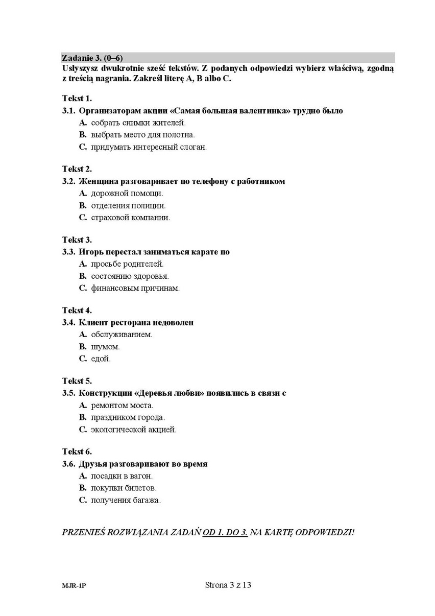 Matura 2016: Język ROSYJSKI podstawa [ODPOWIEDZI, ARKUSZ...