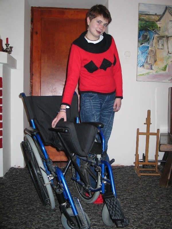 Patrycja Marach marzy o elektrycznym wózku inwalidzkich.