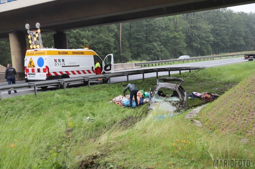 Wypadek na A4 pod Opolem. Jedna osoba poszkodowana
