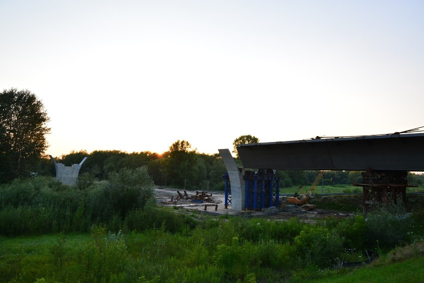 Most w Kamieniu (stan inwestycji w sierpniu 2014 roku)
